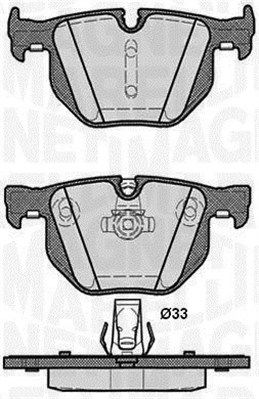 MAGNETI MARELLI Комплект тормозных колодок, дисковый тормоз 363916060487